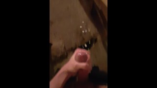 Adolescent Cumshots On The Floor Of An Abandoned Building