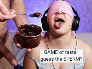 taste game, tricked, stepsister, suprise cum