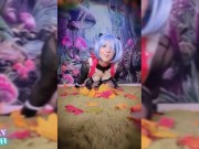 Preview 2 of Rei Ayanami (Evangelion) Playful Latex Footjob and Blowjob ~ ^-^ ~ (Preview)