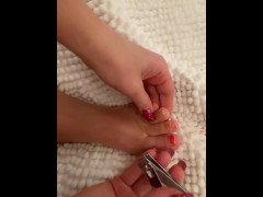 I cut my toenails