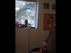 Cumming With Muscle Massager Then Blowing A Cloud 