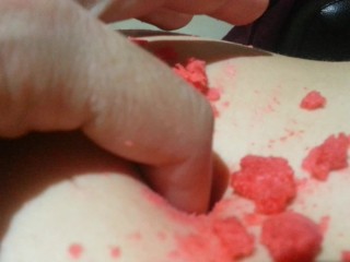 Playing with Hot Wax Deep Navel