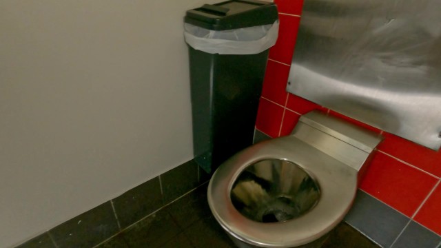 Pissing Mess right next to a Stranger - Public Restroom