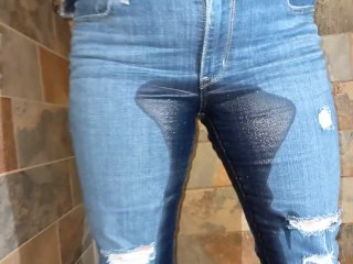 pee in jeans, exclusive, milf, amateur