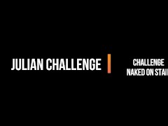 Video Challenge naked on stair - I asked a friend to help me film me and I cum in front of her