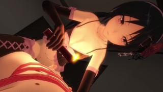 POV krijgt kaarsvet door een anime Mistress