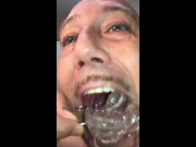 Preview 3 of Piss and cum facial on my huge vanbeek braces