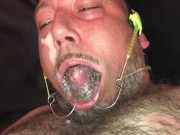 Preview 6 of Piss and cum facial on my huge vanbeek braces