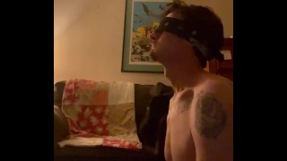 An Anonymous Cocksucker Fucks His Face With A Blindfold