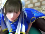 Preview 4 of Chun-Li from Street Fighter on a Yoga ball