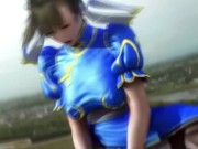 Preview 5 of Chun-Li from Street Fighter on a Yoga ball