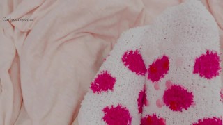 Feet play and teasing with light pink and bright pink socks! 