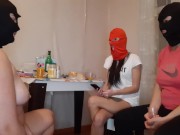 Preview 2 of Three real lesbians played the game "Truth or Dare" - IkaSmokS