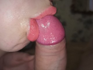 gentle blowjob, extreme close up, teen, sucking dick