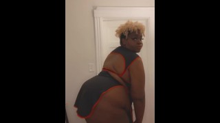 BBW shakes fat ass in new outfit