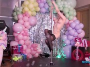 Preview 1 of Kitty Caitlin's Birthday naked Pole Dance