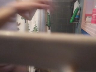 Little Titty Blonde Smoking_in Shower