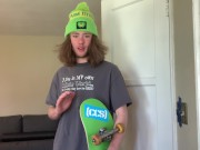 Preview 1 of POV Skater Boy Catches You Masturbating, He Is Nervous but You Seduce Him