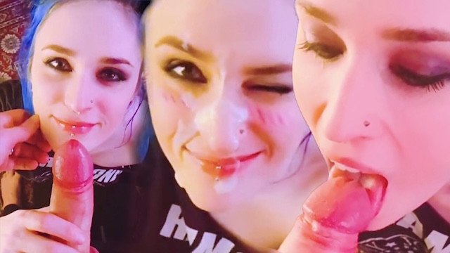 POV — Goth Girlfriend Lovingly Drools on Your Cock