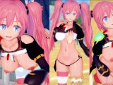 [Hentai Game Koikatsu! ]Have sex with Big tits tensura Milim.3DCG Erotic Anime Video.