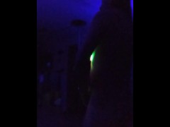 Blacklights and stripper pole again