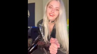 Pegging In Shiny Clothes Mistress Mercy Fucks Submissive Slave In PVC Fetish Wear