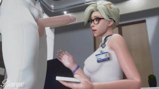 Doctor Mercy examen de polla, mamada garganta profunda 3D