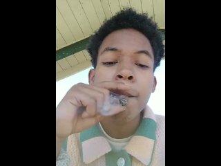 Chilling smoking in my playboy jacket 