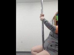 First Time Practicing Pole Dance