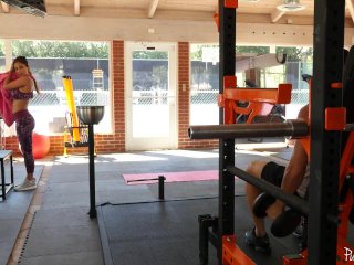 Hard Body Latina MILF Reena Sky Takes On A Big Fat Cock In The Gym screenshot number 0