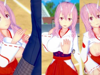 [无尽游戏 Koikatsu ！ ] 与 Tensura 发生性关系 大山雀 Shuna。 3DCG 色情动漫视频。