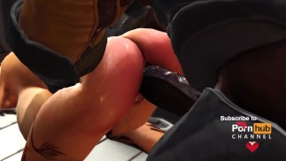 Научно-фантастический хардкор и сексуальная красотка в наручниках в лаборатории