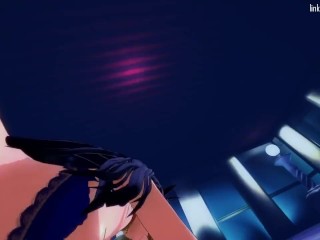 Taimanin Sakura and Tokiko milk a_guy down on his_luck for all he's worth