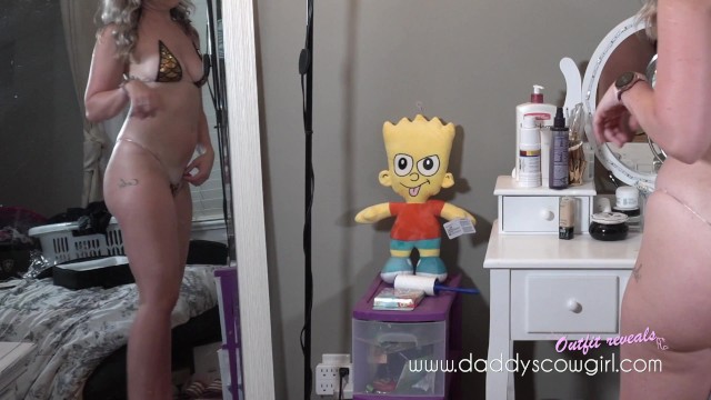Hotwife revealing slutty micro stripper bikini try on. Must have for any slutwife | DaddysCowgirl