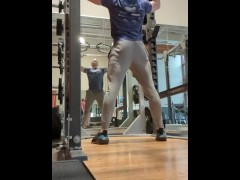Stepbrother performs one set of overhead press