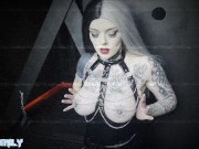 Preview 1 of Gothic Slut Maddison Ink Sucks Strangers Cock In Glory Hole!
