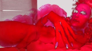 "Déjalo comer pastel" Queer FTM Marie Antoinette arrastre Horror Porn, nalgadas, masturbación, cámara lenta