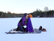 Preview 1 of Sex on a frozen lake - RosenlundX - 4K