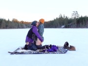 Preview 3 of Sex on a frozen lake - RosenlundX - 4K