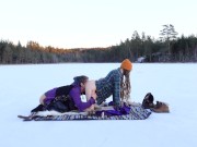 Preview 4 of Sex on a frozen lake - RosenlundX - 4K