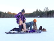 Preview 5 of Sex on a frozen lake - RosenlundX - 4K