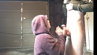 Scrawny Dicked Friend Pays For Blowjob while Heather Kane's on Her Cigarette Break