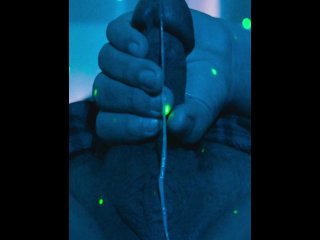 Close-up Cumshot and Dripping Down Balls