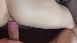 Fuck Her Pussy Hairy Doggy-Style Flip And Cream Pie