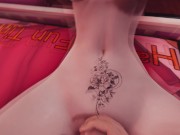 Preview 2 of Big Titty Futa Goth GF fucks Male Roommate | Futa Taker POV 3D Hentai Animation