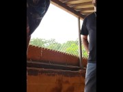 Preview 2 of Risky outdoor fucking in a baseball dugout.