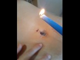 navel  with hot wax 2