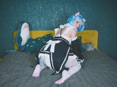Video Cat girl Rem seduced Subaru to fuck her tight holes - Anal Cosplay Re Zero Spooky Boogie
