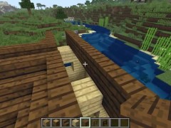 How to build a small (fishermans) house on water in Minecraft
