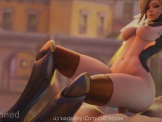 Compilação De Animações Em 3D De Overwatch! Mercy, Dva e Widowmaker Sendo Fodidas De Todas as Formas